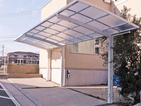 のカーポート ネスカR (ラウンドスタイル) 延長 積雪〜20cm対応 施工例