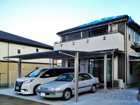 のバルコニー・ベランダ屋根 ヴェクターテラス R型 屋根タイプ 連棟 積雪〜20cm対応 施工例