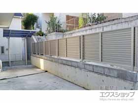 のフェンス・柵 ミエーネフェンス 目隠しルーバータイプ 自由柱施工 施工例