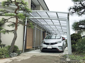 のカーポート レイナポートグラン50 縦連棟 積雪50cm対応*柱6本仕様 施工例