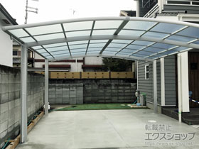 のカーポート ネスカR (ラウンドスタイル) ワイド 積雪〜20cm対応 施工例