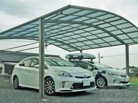 のカーポート ネスカR ワイド 積雪〜20cm対応 台風補償付 施工例