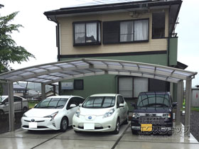 のカーポート レイナトリプルポートグラン　積雪〜20cm対応 施工例