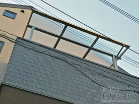 のバルコニー・ベランダ屋根 スピーネ F型 屋根タイプ 単体 積雪〜20cm対応 施工例