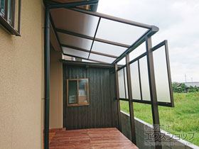 のテラス屋根 ヴェクターテラス F型 テラスタイプ 単体 積雪〜20cm対応 施工例