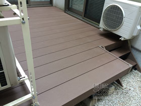 のウッドデッキ リウッドデッキ 200＋リウッド ステップ5型 Sタイプ（2段） 施工例