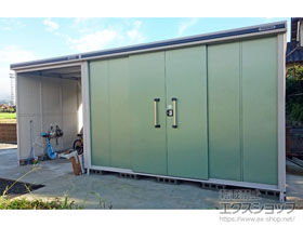 の物置・屋外倉庫 エルモコンビ 一般型（LMD-3629H+LKD-2229H） LMD-3629H+LKD-2229H-EG 施工例