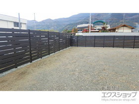 のフェンス・柵 モクプラボード 10段 隙間20mm 施工例