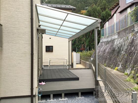 のテラス屋根 ヴェクターテラス F型 テラスタイプ 単体 積雪〜20cm対応 施工例