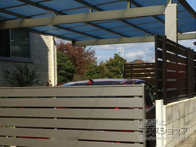 のフェンス・柵 モクアルフェンス 横板タイプ 自由柱施工 施工例