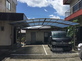 のカーポート ネスカR (ラウンドスタイル) ワイド 積雪〜20cm対応 施工例