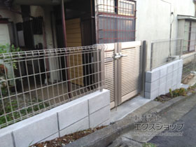 のフェンス・柵 イーネットフェンス 2F型 自由柱施工 施工例