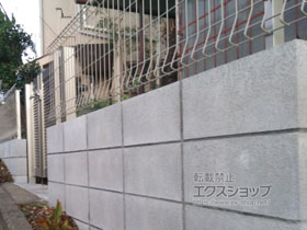 のフェンス・柵 イーネットフェンス 2F型 自由柱施工 施工例