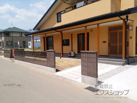 のフェンス・柵 セレビューフェンス RP3型 自在柱 施工例