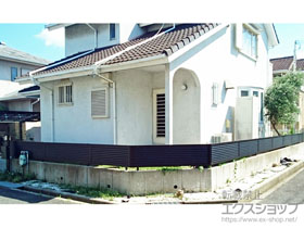 のフェンス・柵 ミエーネフェンス 目隠しルーバータイプ 自由柱施工 施工例