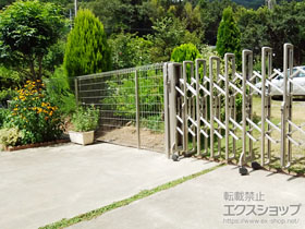 のフェンス・柵 イーネットフェンス1F型 自由柱タイプ 施工例