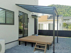 のテラス屋根 ヴェクターテラス F型 テラスタイプ 単体 積雪〜20cm対応 施工例