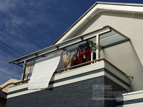 のバルコニー・ベランダ屋根 スピーネ R型 屋根タイプ 単体 積雪〜20cm対応 施工例