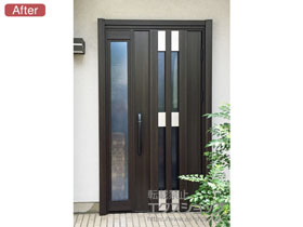 の玄関ドア ドアリモ玄関ドア S17 断熱D4仕様 ランマ無 片袖仕様（右勝手）*スマートコントロールキー(電池式ポケットKey仕様) 施工例