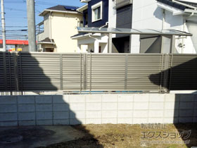 のフェンス・柵 プレスタフェンス8型 フリーポールタイプ 施工例