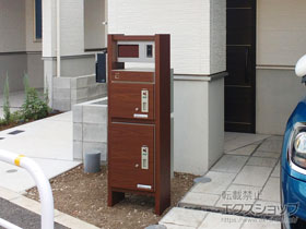 の機能門柱・ポスト 宅配ボックス COLDIAラック ＩLS 80＋100 施工例