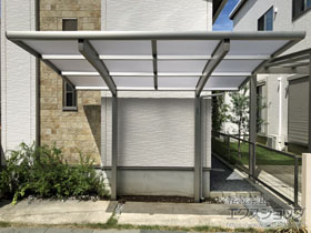 のサイクルポート・駐輪場 プレシオスポート ミニ 積雪〜20cm対応 施工例