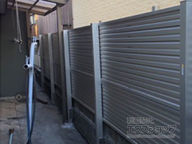 のフェンス・柵 ミエッタフェンス 防犯たて格子タイプ 自由柱施工 施工例