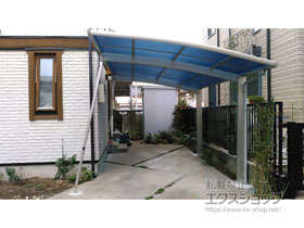 のカーポート レイナポートグラン　積雪〜20cm対応＋着脱式サポート柱　標準・ハイルーフ兼用　2本入り×1セット 施工例