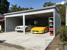 の物置・屋外倉庫 ガレーディア 一般型 2連棟（GRN-3662HL-2） GRN-3662HL-2-UG 施工例