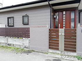 のフェンス・柵 ジオーナフェンス YS型 マテリアルカラー フリーポールタイプ 施工例