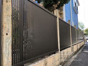 のフェンス・柵 ライシスフェンス 4型 太たて桟 フリーポールタイプ 施工例