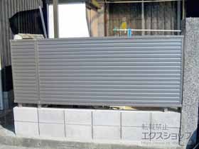 のフェンス・柵 ミエーネフェンス 目隠しルーバー 自由柱施工 施工例