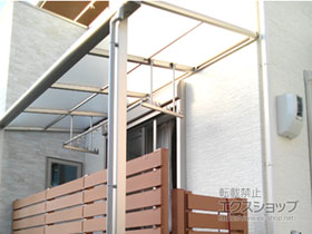 のテラス屋根 ヴェクターテラス F型 テラスタイプ 単体 積雪〜20cm対応 施工例