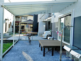 のテラス屋根 ヴェクターテラス F型 ビッグサイズ 単体 積雪〜20cm対応 施工例