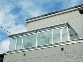 のバルコニー・ベランダ屋根 ヴェクターテラス F型 屋根タイプ 単体 積雪〜20cm対応 施工例