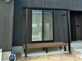 のテラス屋根 プレシオステラス F型 テラスタイプ 単体 積雪〜20cm対応 施工例