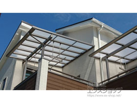 のバルコニー・ベランダ屋根 パワーアルファ F型 屋根タイプ 単体 積雪〜30cm対応 施工例