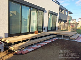 のウッドデッキ リウッドデッキ 200 ※L字 施工例