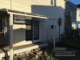 のテラス屋根 ヴェクターテラス R型 テラスタイプ 単体 積雪〜20cm対応 施工例