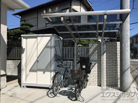 のサイクルポート・駐輪場 プレシオスポート ミニ 積雪〜20cm対応 施工例