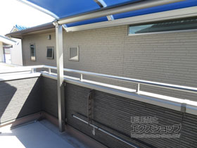 のバルコニー・ベランダ屋根 ヴェクターテラス R型 屋根タイプ 単体 積雪〜20cm対応 施工例