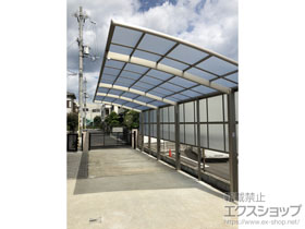 のカーポート ネスカR (ラウンドスタイル) 縦連棟 積雪〜20cm対応 施工例