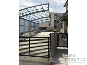 の門扉 ライシス門扉 1型 細横桟 片開き 柱使用 施工例