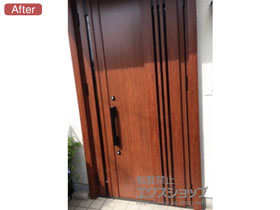 玄関ドア リシェント玄関ドア3 断熱K4仕様 手動 親子仕様(ランマ無)R M83型 施工例
