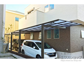 のカーポート ネスカＦ (フラットスタイル) 縦連棟 積雪〜20cm対応 施工例