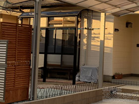 のテラス屋根 プレシオステラス R型 テラスタイプ 単体 積雪〜20cm対応 施工例