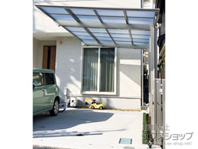 のカーポート フーゴF (フラットスタイル) 耐雪風圧強化パッケージ 積雪〜30cm対応 施工例