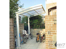 のサイクルポート・駐輪場 ネスカRミニ (ラウンドスタイル) 積雪〜20cm対応 施工例