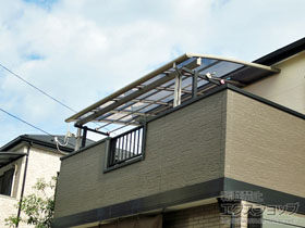 のバルコニー・ベランダ屋根 パワーアルファ L型 屋根タイプ 単体 積雪〜30cm対応 施工例