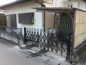 のカーゲート トリップゲート RA型 ノンレール 片開き 35S 施工例